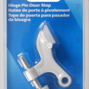 Hardware Essentials 851341 Hinge Pin Door Stops Solid and Hollow Doors White