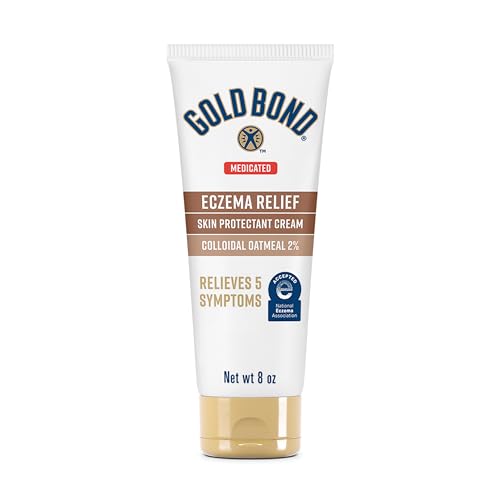 Gold Bond Medicated Eczema Relief Skin Protectant Cream, 8 oz., With 2% Colloidal Oatmeal