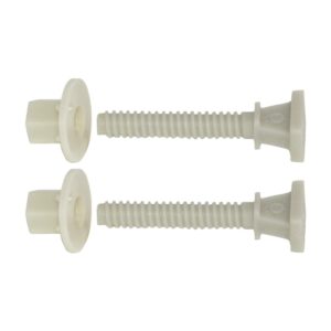 eastman 40210, white, nylon closet bolt 2-1/2 inch, 1-pair, 2-1/2", 2 count