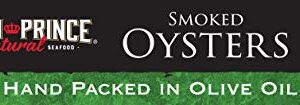 Crown Prince Natural Smoked Oysters in Pure Olive Oil, 3-Ounce Cans (Pack of 18)