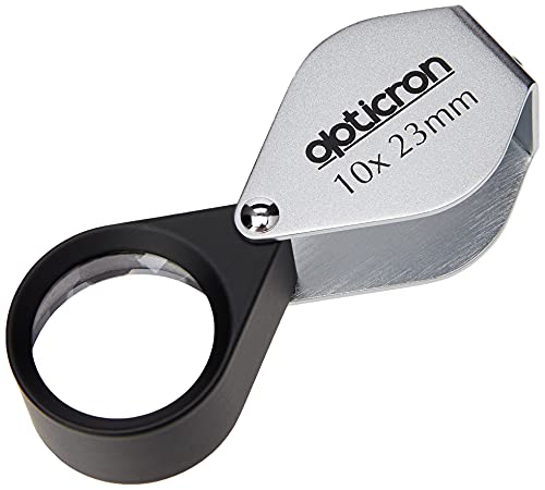 Opticron Folding Metal Loupe Magnifier 10x 23mm (0.9")