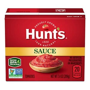 hunt's tomato sauce carton, 7.4 oz, 24 pack