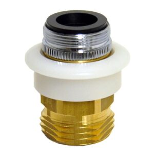 danco dishwasher snap coupling adapter, 15/16 in.-27m or 55/64 in.-27f x 3/4 in. ghtm, brass (10521), brass/antique brass