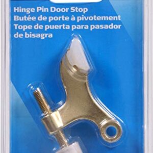 Hardware Essentials 852660 Hinge Pin Door Stops Solid and Hollow Doors Brass