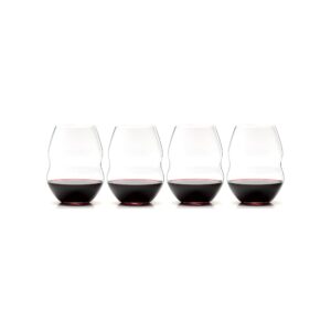 riedel swirl stemless red wine glass, set of 4