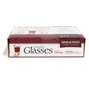 BROADMAN CHURCH SUPPLIES Glass Communion Cups, 20 Count