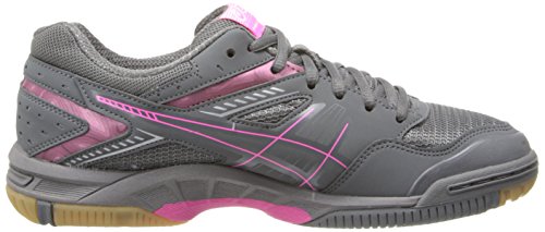 ASICS Women's Gel 1150V Volley Ball Shoe,Smoke/Knock Out Pink/Silver,8 M US