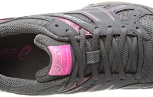 ASICS Women's Gel 1150V Volley Ball Shoe,Smoke/Knock Out Pink/Silver,8 M US