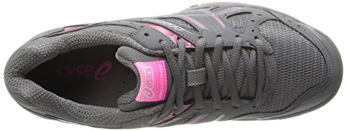 ASICS Women's Gel 1150V Volley Ball Shoe,Smoke/Knock Out Pink/Silver,8 M US