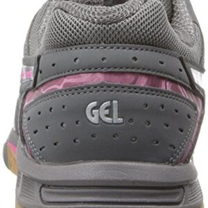 ASICS Women's Gel 1150V Volley Ball Shoe,Smoke/Knock Out Pink/Silver,8 M US