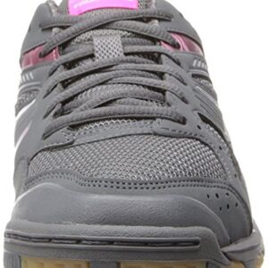 ASICS Women's Gel 1150V Volley Ball Shoe,Smoke/Knock Out Pink/Silver,8 M US