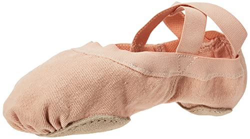 Bloch Unisex-Adult Dance Women's Synchrony Split Sole Stretch Canvas Ballet Slipper/Shoe, Pink, 2 Narrow