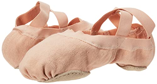 Bloch Unisex-Adult Dance Women's Synchrony Split Sole Stretch Canvas Ballet Slipper/Shoe, Pink, 2 Narrow