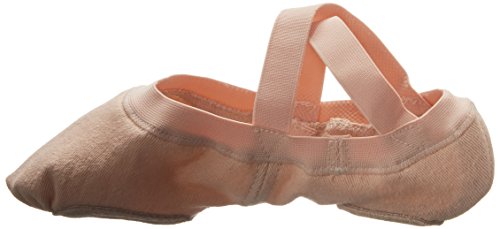 Bloch Unisex-Adult Dance Women's Synchrony Split Sole Stretch Canvas Ballet Slipper/Shoe, Pink, 2 Narrow