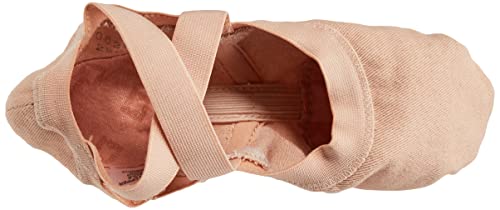 Bloch Unisex-Adult Dance Women's Synchrony Split Sole Stretch Canvas Ballet Slipper/Shoe, Pink, 2 Narrow