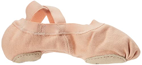 Bloch Unisex-Adult Dance Women's Synchrony Split Sole Stretch Canvas Ballet Slipper/Shoe, Pink, 2 Narrow