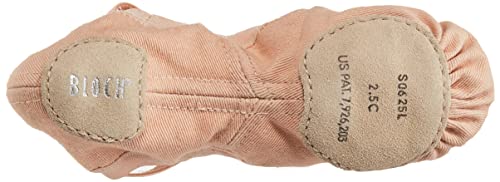 Bloch Unisex-Adult Dance Women's Synchrony Split Sole Stretch Canvas Ballet Slipper/Shoe, Pink, 2 Narrow