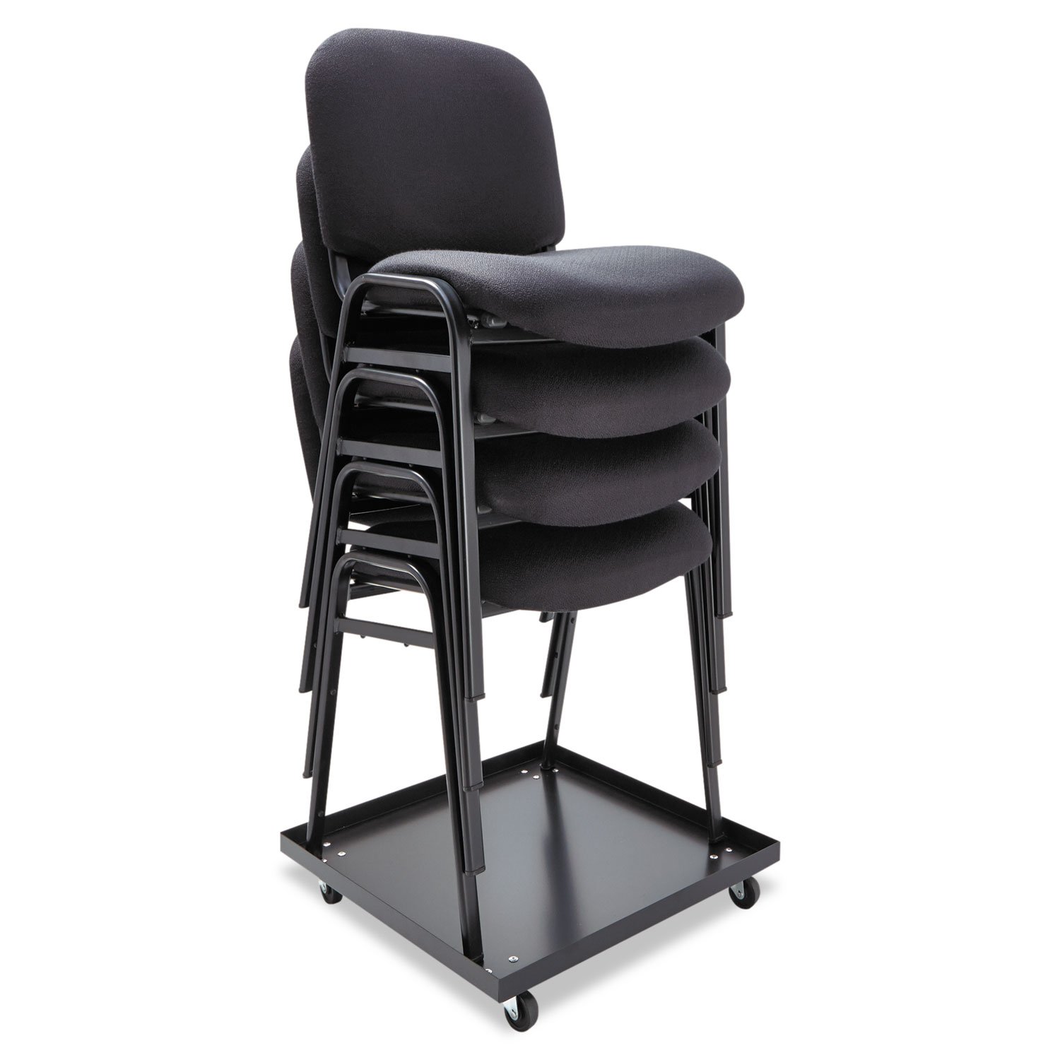 Alera SCCART Stacking Chair Dolly, 22-1/2w X 22-1/2d, Black