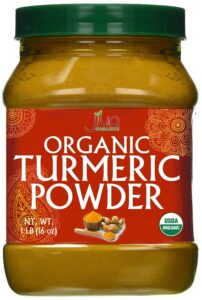 organic turmeric powder 1 pound jar by jiva organics - 100% raw with curcumin - lab tested & reports available - raw from india
