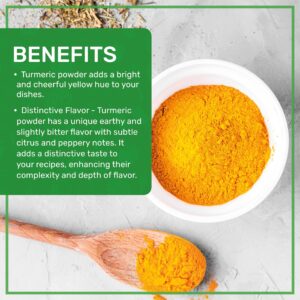 Organic Turmeric Powder 1 Pound Jar by Jiva Organics - 100% Raw with Curcumin - Lab Tested & Reports Available - Raw from India