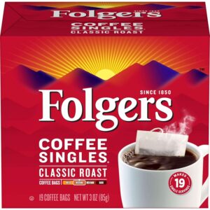 folgers coffee singles (19 per box)