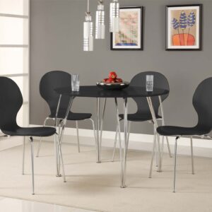 DHP Bentwood Round Dining Table Top, Contemporary Design for your Kitchen, Legs sold separately - Black, Medium