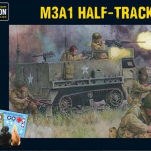 Warlord Bolt Action M3A1 Halftrack 1:56 WWII Military Wargaming Plastic Model Kit, Small