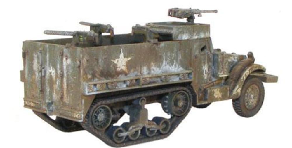 Warlord Bolt Action M3A1 Halftrack 1:56 WWII Military Wargaming Plastic Model Kit, Small