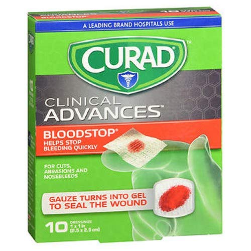 Curad Blood Stop Packets 1 x 1 inch, 1 x 1 inch 10 Each (Pack of 3)