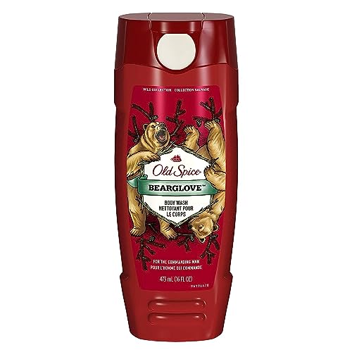 Old Spice Wild Bearglove Scent Body Wash for Men, Red 16 Oz, Packaging may vary Red