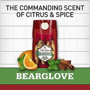 Old Spice Wild Bearglove Scent Body Wash for Men, Red 16 Oz, Packaging may vary Red