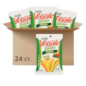 sensible portions veggie straws, sea salt flavor, gluten-free chips, individual snacks, 1 ounce bag, (pack of 24)