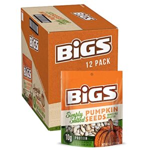 bigs simply salted homestyle roast pumpkin seeds, low carb lifestyle, 5-oz. bag (pack of 12)