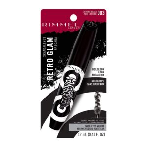 Rimmel London Scandaleyes Retro Glam Mascara, Volumizing, Plumps Lashes, No Clumps, 003, Grape Carded, 0.4oz