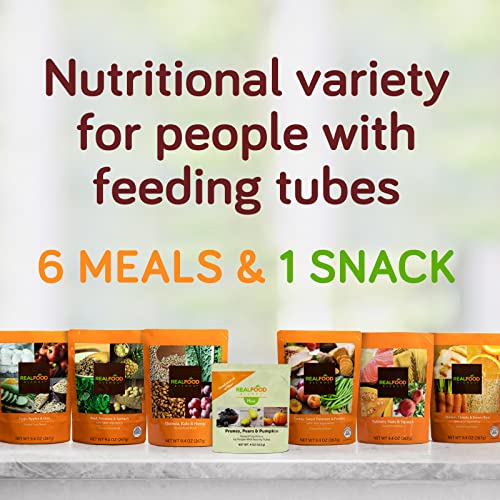 Real Food Blends Chicken, Carrots & Brown Rice - Pureed Food Meal for Feeding Tubes, 9.4 oz Pouch (Pack of 12 Pouches)