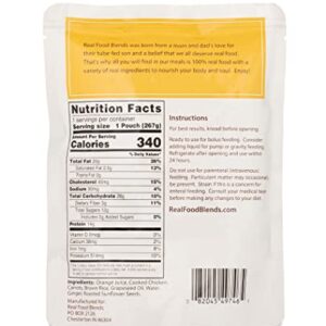 Real Food Blends Chicken, Carrots & Brown Rice - Pureed Food Meal for Feeding Tubes, 9.4 oz Pouch (Pack of 12 Pouches)