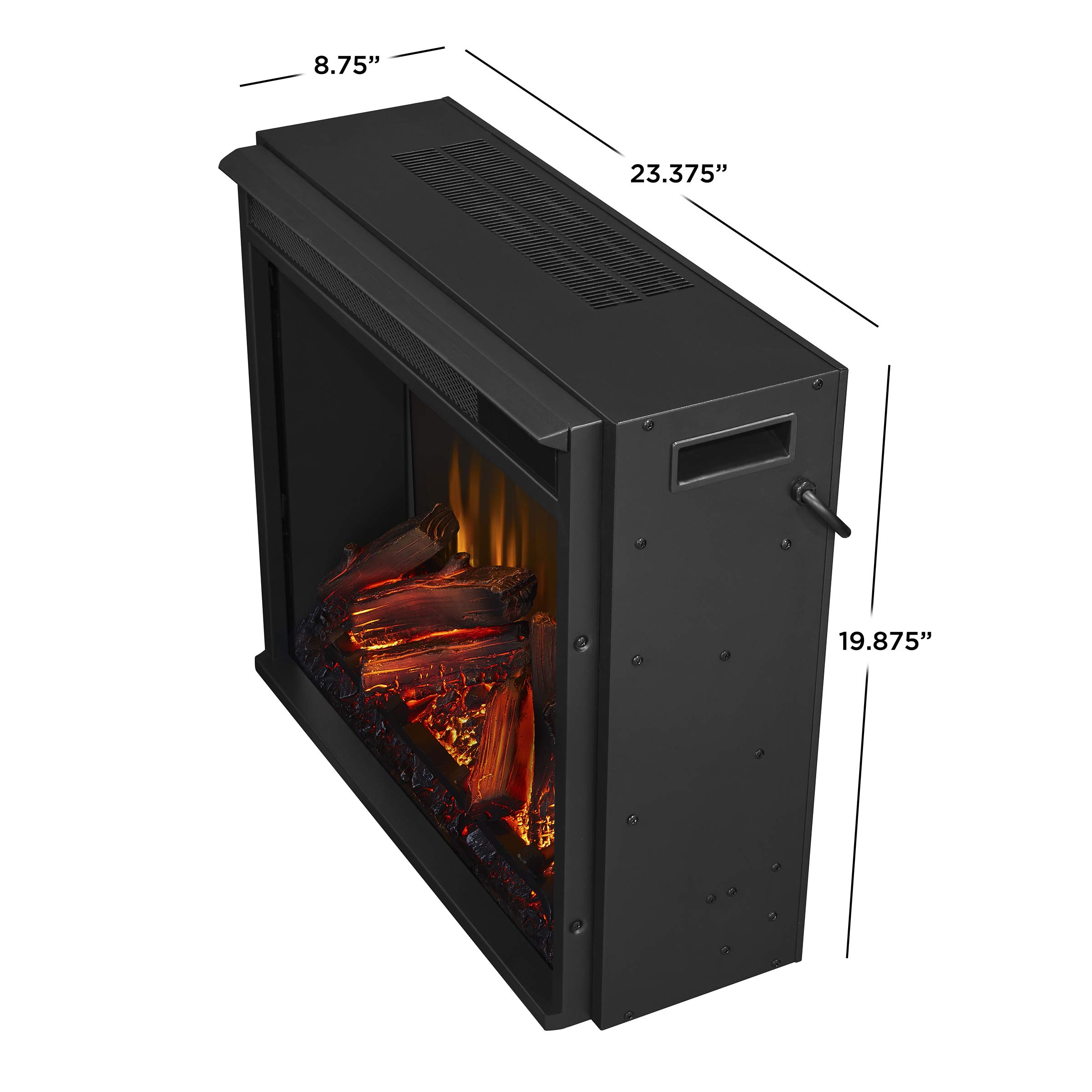 Real Flame Calie Electric Media Fireplace, Large, Dark Walnut