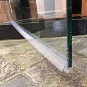 36" Clear Bottom Sweep with Drip Rail for 1/4" Glass Shower Doors