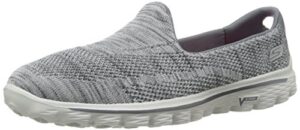 skechers performance women's go walk 2 - hypo sneaker, grey, 8 us