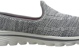 Skechers Performance Women's Go Walk 2 - Hypo Sneaker, Grey, 8 US