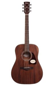 ibanez aw54opn artwood dreadnought acoustic guitar - open pore natural