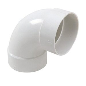 nds, white, 1 count (pack of 1) 41p0 pvc long turn 90-degree elbow, hub connection, 4-inch