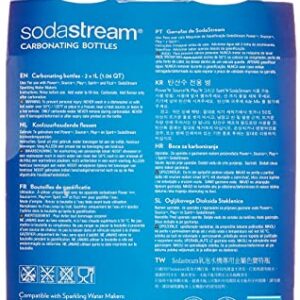 SodaStream Sparkling Water Machines Bottles 1 Twin Pack, 2 x 1 Litre, Black, 2000 Millilitre