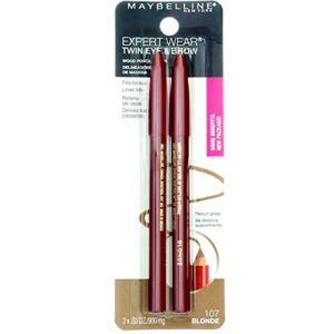 maybelline expert eyes brow and eye pencil, blonde [107], 0.03 oz ( pack of 4)