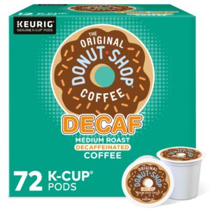 the original donut shop decaf keurig single-serve k-cup pods, medium roast coffee, 72 count (6 packs of 12)