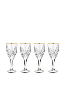 godinger dublin wine glasses, stemmed wine glass goblets - 9oz, set of 4