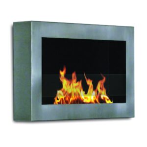 anywhere fireplace indoor wall mount fireplace - soho (white-high gloss) model