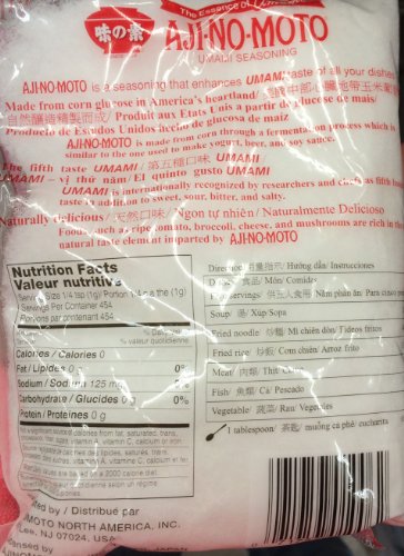 16oz Ajinomoto Umami Seasoning, MSG Monosodium Glutamate, Made in USA, Naturally Delicious (One Bag per order)