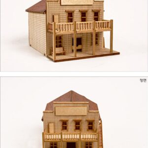 DESKTOP Wooden Model Kit Western Salong by Young Modeler