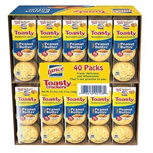 lance toasty crackers, real peanut butter, 51.5 ounce (pack of 40)